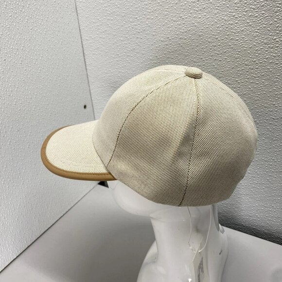 Vince Unisex Leather-Trim Baseball Cap – Beige - Picture 8 of 11